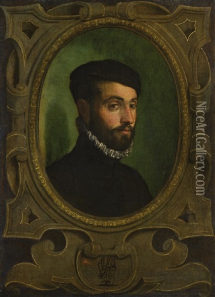 Portrait Of Torquato Tasso, Aged 22 Oil Painting - Jacopo dal Ponte Bassano