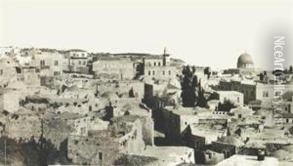 Panorama Of Jerusalem Oil Painting - William Wallace Riddell