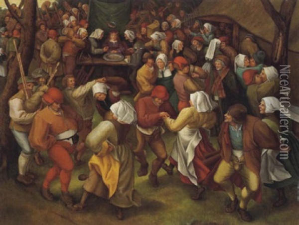Bauernhochzeit Oil Painting - Pieter Brueghel the Younger