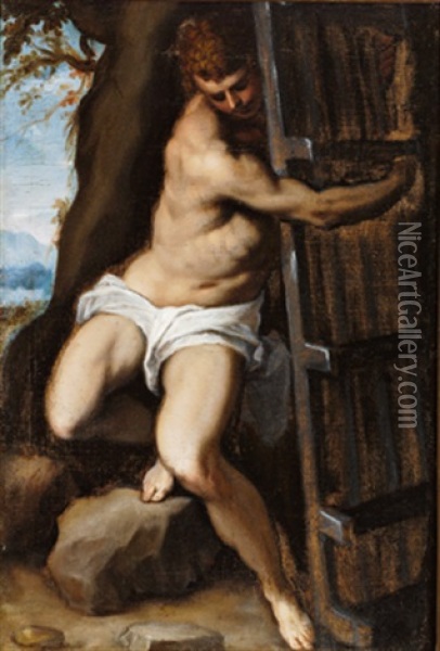 Der Heilige Laurentius Oil Painting - Jacopo Palma il Giovane