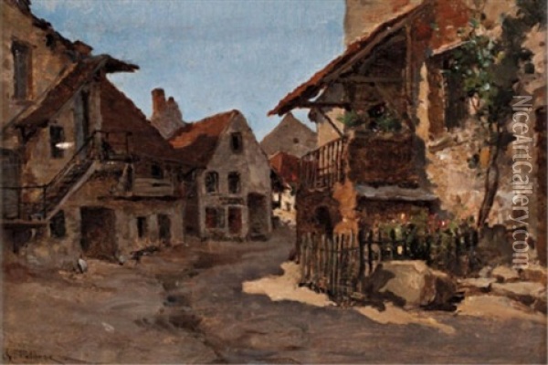 Un Rue De Beure Oil Painting - Leon Germain Pelouse