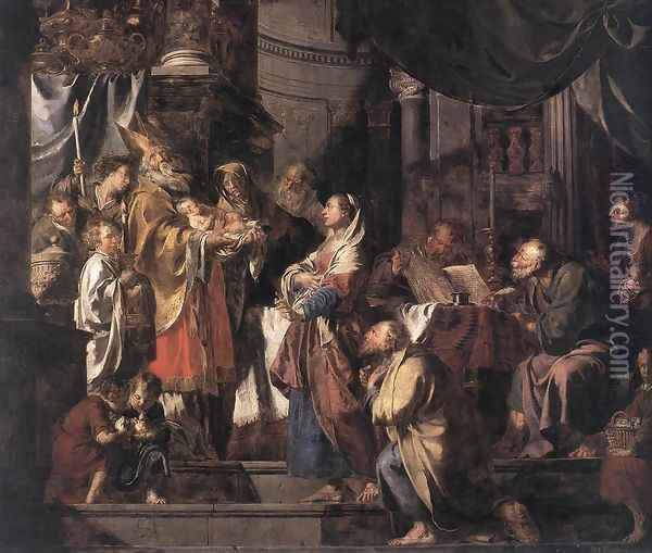 The Presentation in the Temple 1767 Oil Painting - Pieter Jozef Verhaghen