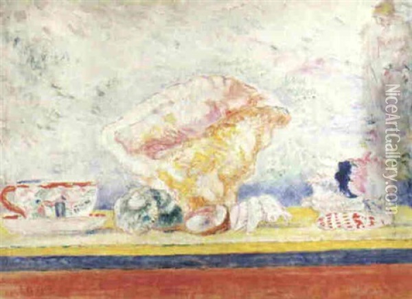 Coquillages Et Chinoiseries Oil Painting - James Ensor