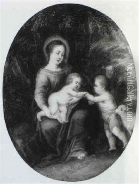 Madonna And Child Oil Painting - Hendrik van Balen the Elder