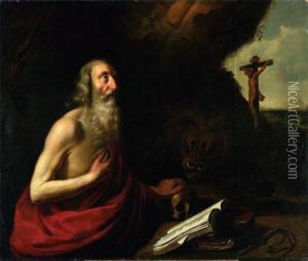 Saint Jerome Oil Painting - Hendrick Zomeren Van Somer