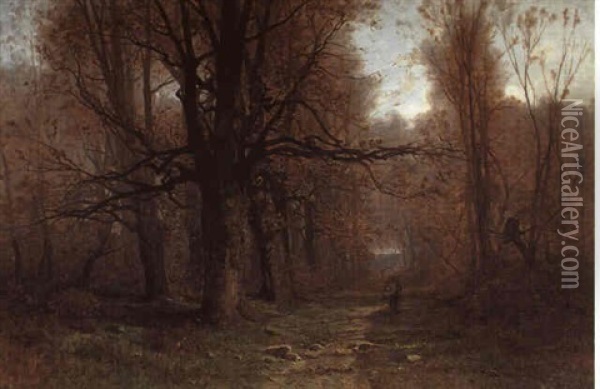 Paysage D'automne Oil Painting - Gustave Eugene Castan