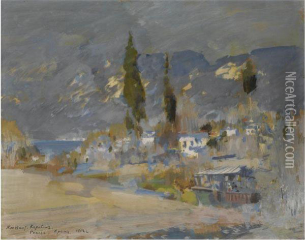 Crimean Landscape Oil Painting - Konstantin Alexeievitch Korovin