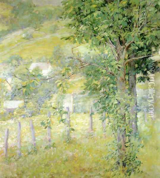 Hillside in Summer Oil Painting - Robert Reid