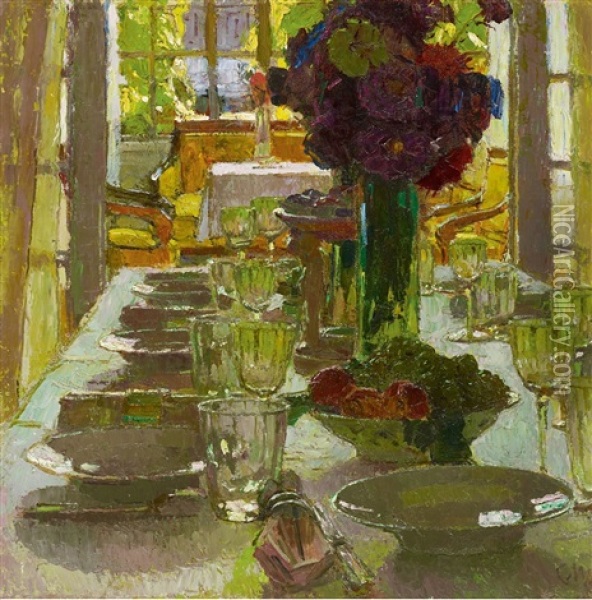 Speisezimmer I Oil Painting - Carl Moll