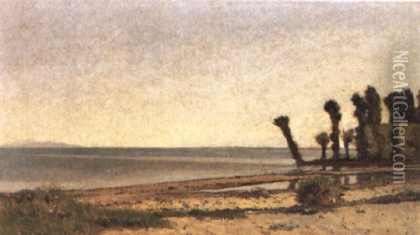 La Plage De Dorigny Oil Painting - Francois-Louis-David Bocion