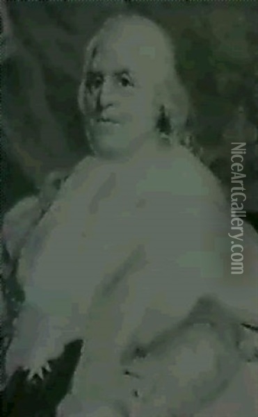 Portrait De Louis Xviii Oil Painting - Robert Jacques Francois Faust Lefevre