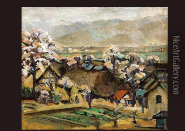 Shinanoji In Spring Oil Painting - Yamamoto Kanae