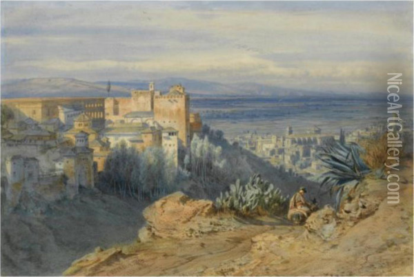 Alhambra, Spain Oil Painting - Carl Friedrich H. Werner