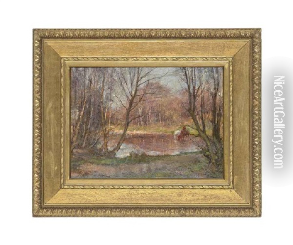 Burnham Beeches Oil Painting - Frederick Hall