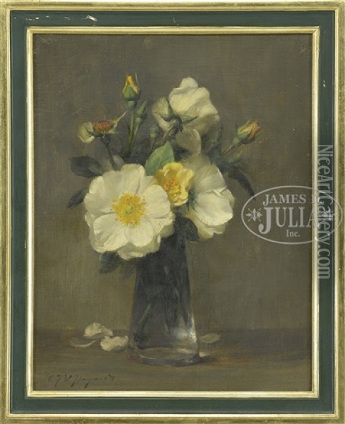 Rose Still Life Oil Painting - Alfred Frederick William Hayward