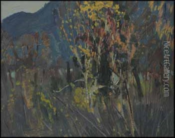Last Leaves, Algoma Oil Painting - James Edward Hervey MacDonald
