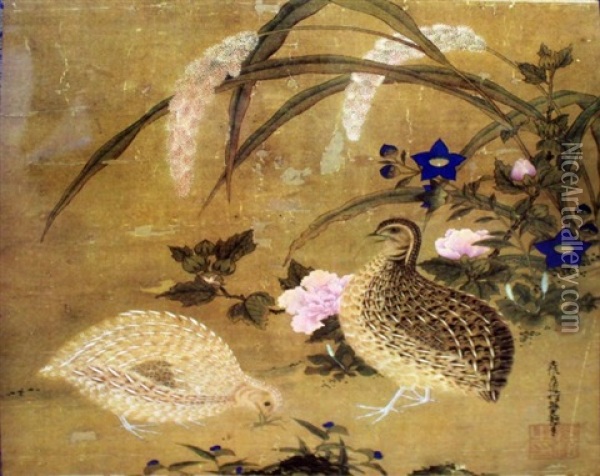 A Chinese Painting, Color And Ink On Silk, Hand Scroll Oil Painting -  Anonymous-Chinese (Jin/Yuan dynasty)