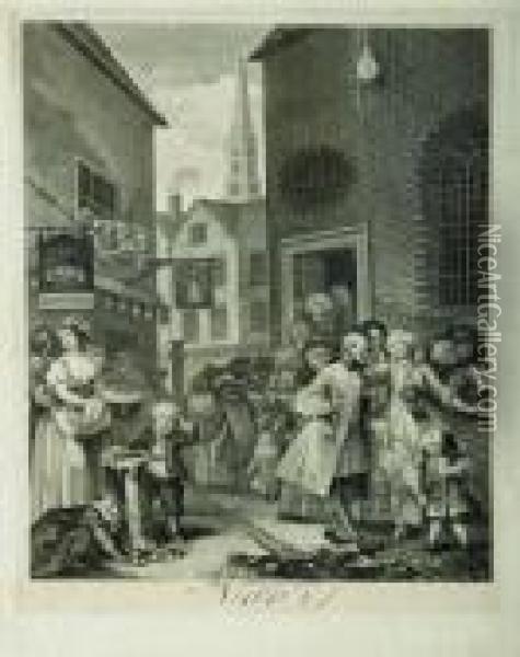 Die Vier Tageszeiten Oil Painting - William Hogarth