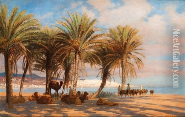 Vue D'alger Oil Painting - Albert Girard