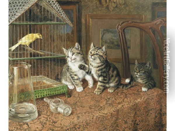 While The Cat's Away Oil Painting - Frank Paton