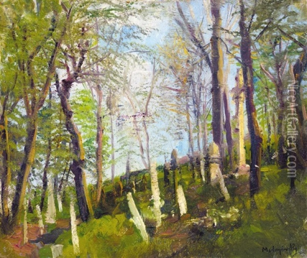 Forest Oil Painting - Laszlo Mednyanszky