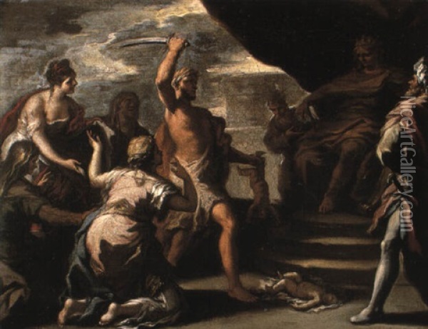 The Judgement Of Solomon Oil Painting - Paolo de Matteis