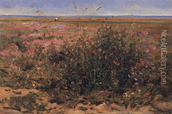 Wild Flowers Oil Painting - Hippolyte Camille Delpy