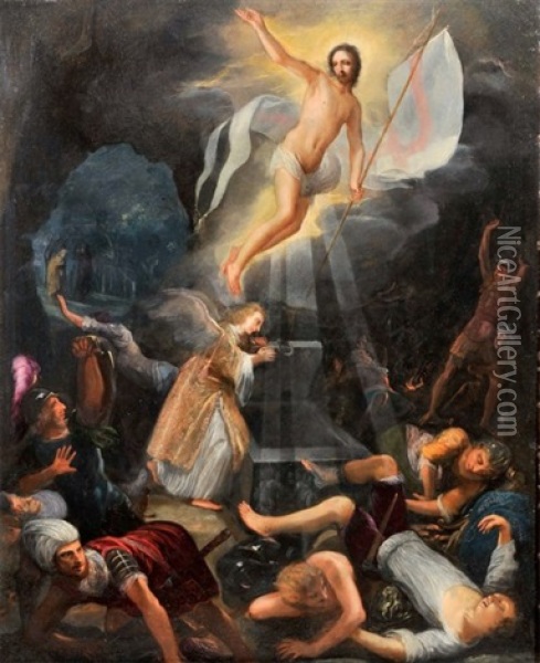 L'ascension Du Christ Oil Painting - Carlo Saraceni