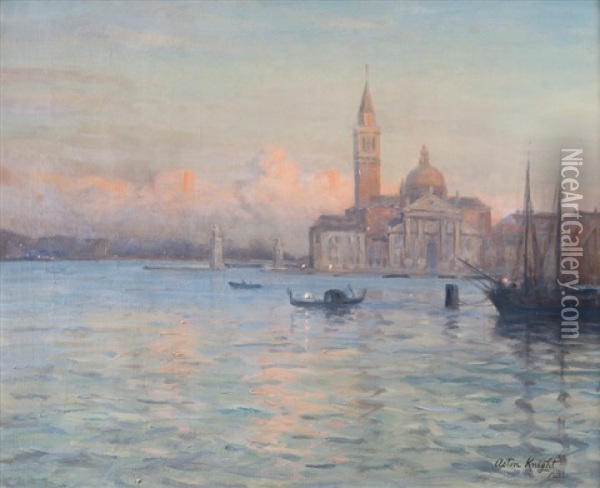 Vue De Venise Oil Painting - Louis Aston Knight