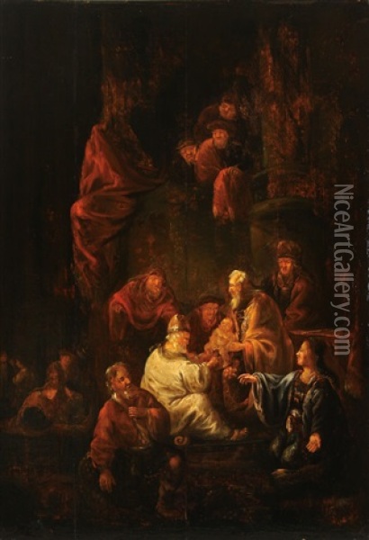 The Curcumcision Of Christ Oil Painting - Benjamin Gerritsz Cuyp