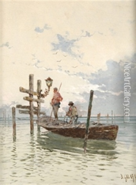 Pescadores De Italia Oil Painting - Baldomero Galofre Gimenez