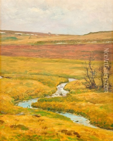 Potok V Krajine Oil Painting - Frantisek Kavan