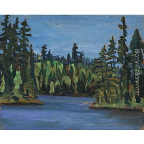 Near Temagami Oil Painting - Sir Frederick Grant Banting