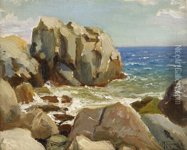 Crimean Seascape Oil Painting - Michail Stiepanovitch Tkatchenko