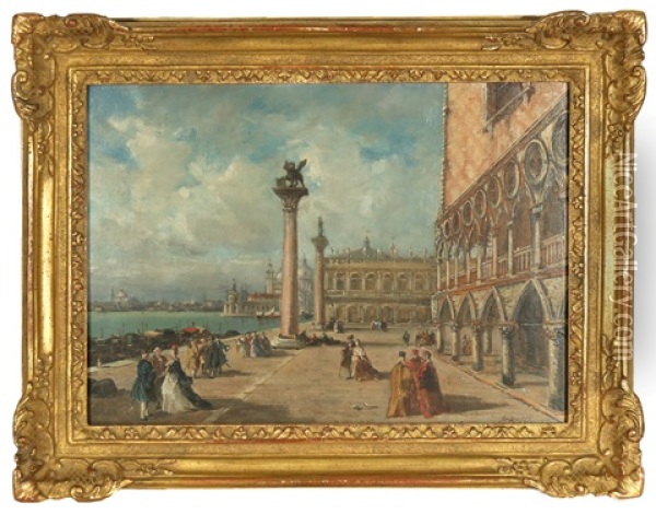 St. Marks Square Oil Painting - Luigi Rossi