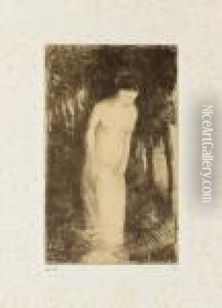 Baigneuse Pres D'un Bois Oil Painting - Camille Pissarro