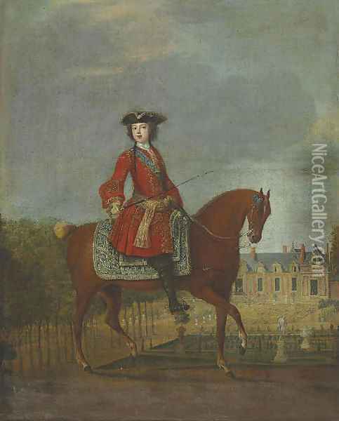 An equestrian portrait Oil Painting - Jean-Baptiste Martin