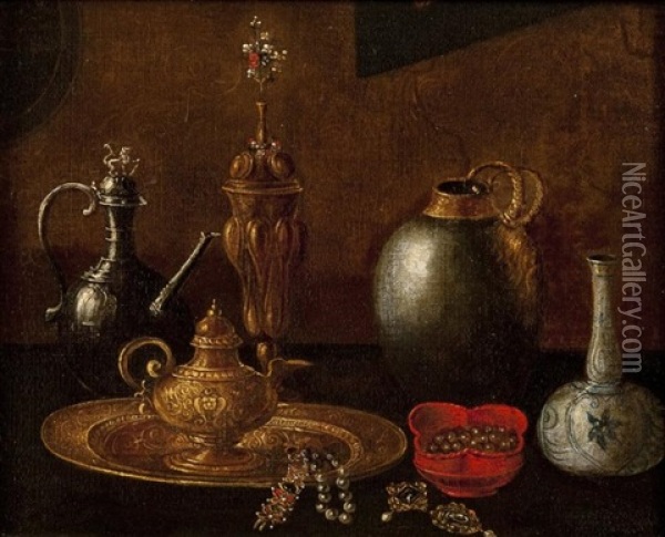 Nature Morte Aux Objets D'orfevrerie Oil Painting - Pieter Gerritsz van Roestraten