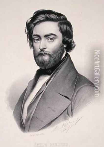Portrait of Emile Prudent 1817-63 Oil Painting - Jules Laure