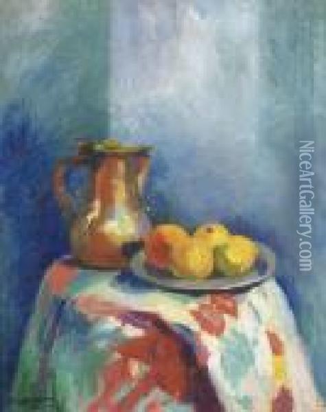 Nature Morte Au Pichet En Cuivre Oil Painting - Henri Charles Manguin