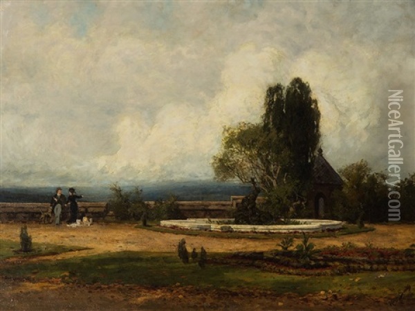 Castle Gardens In Blankenburg Oil Painting - Hans Von Bartels