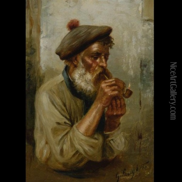The Smoker Oil Painting - Ferdinand Victor Leon Roybet