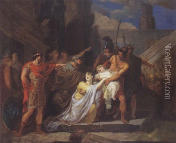 Astyanax Arrache Des Bras D'andromaque Par Ordre D'ulysse Oil Painting - Francois Guillaume Menageot