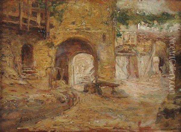 Veduta Di Borgo Oil Painting - Stefano Bersani
