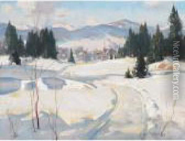 March Morning: St. Sauveur Oil Painting - Eric John Benson Riordon