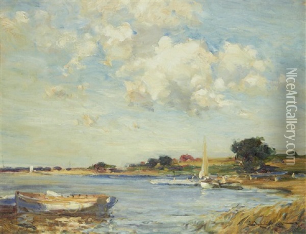 River Scene Oil Painting - Edmund Aubrey Hunt