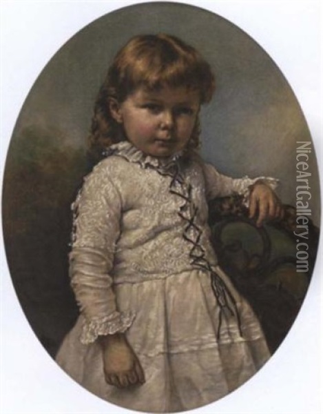 Portrait Of Lena Fulton Oil Painting - George Theodore Berthon