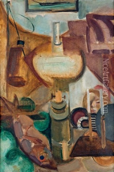 La Daurade Oil Painting - Henri Le Fauconnier