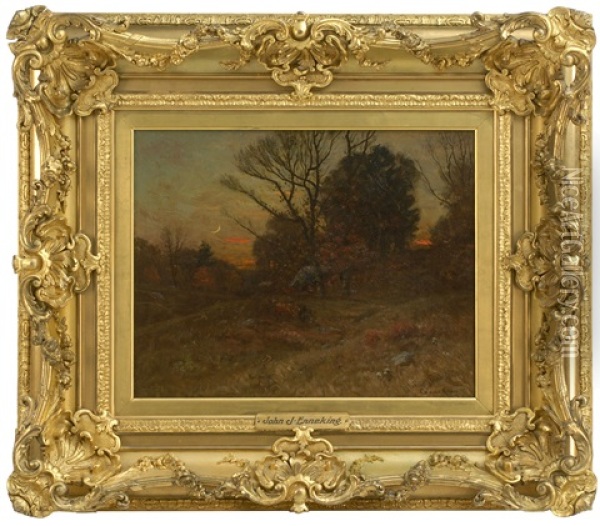 Forest Meadow At Twilight Oil Painting - John Joseph Enneking