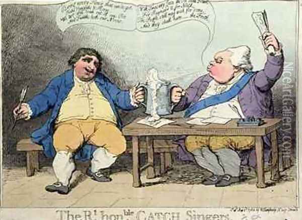The Right Honourable Catch Singers Oil Painting - James Gillray